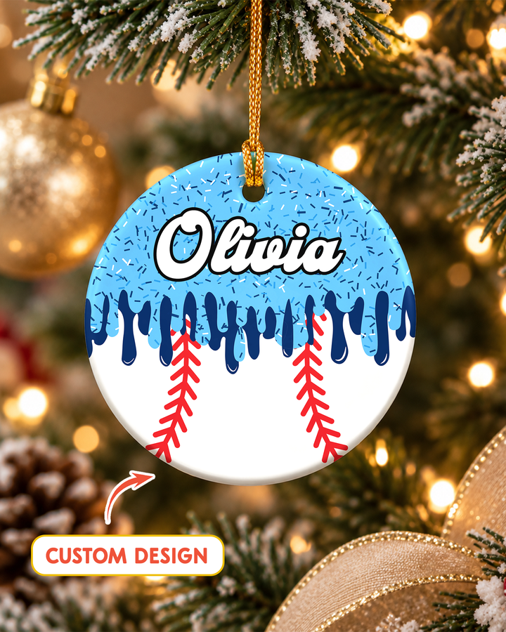 Icecream Drip Scale Ceramic Ornament