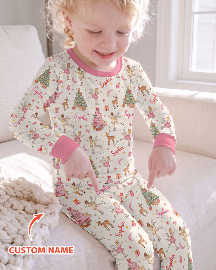 Christmas Checkered Bamboo Two Piece Long Sleeve Pajama Set