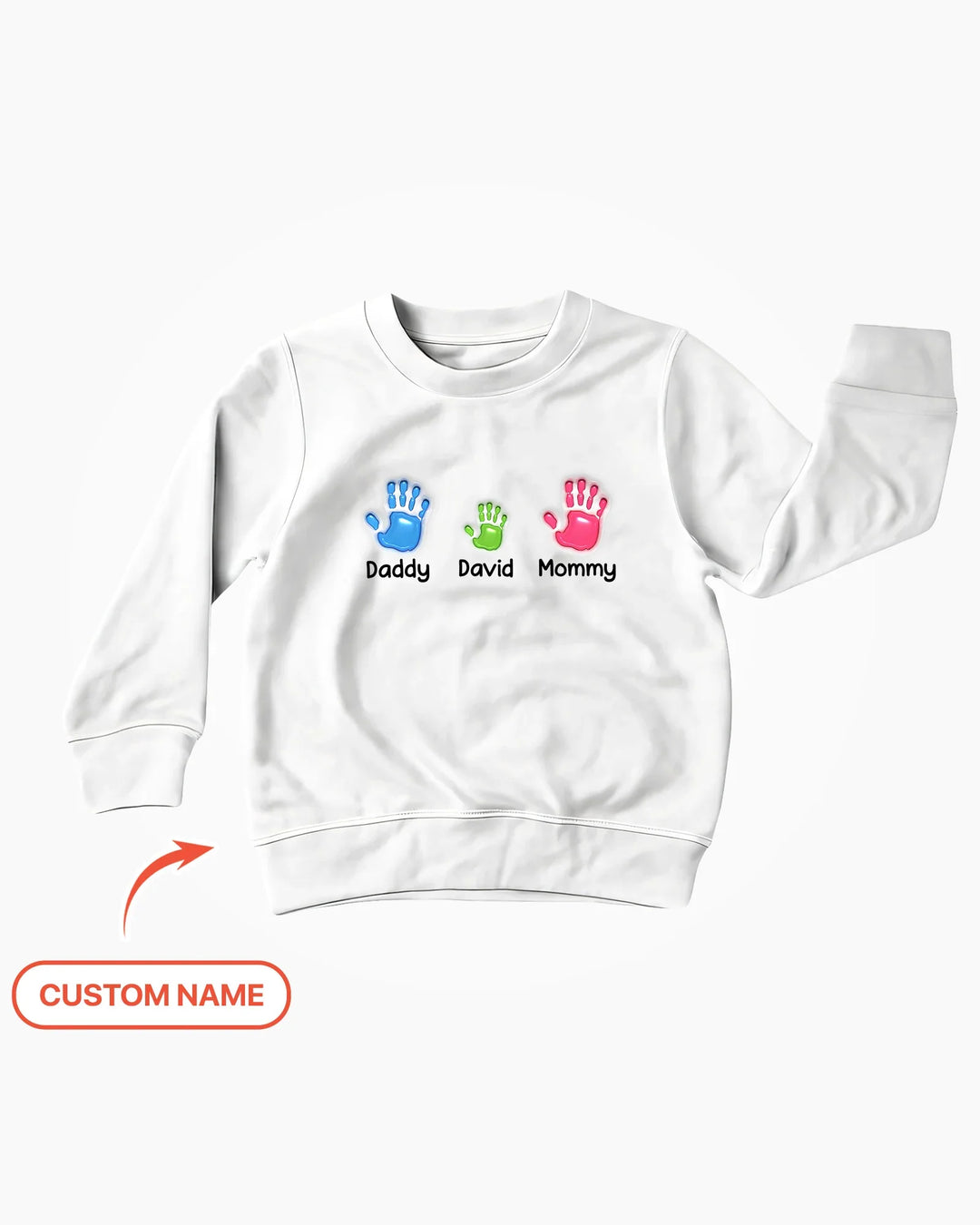 First Mother Day - Handprints Bamboo Crewneck Sweatshirt