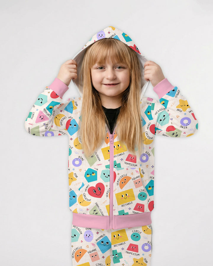 Happy Shape Squad Family Matching Bamboo Zip Hoodie