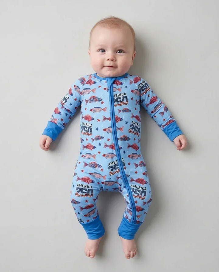 Stars and Stripes Fish Bamboo Convertible Zippy