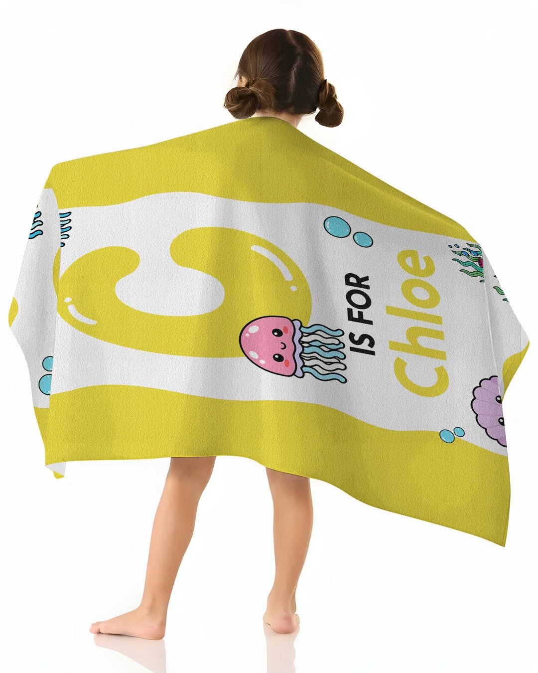 Personalised Ocean Theme Oversized Bamboo Beach Towel