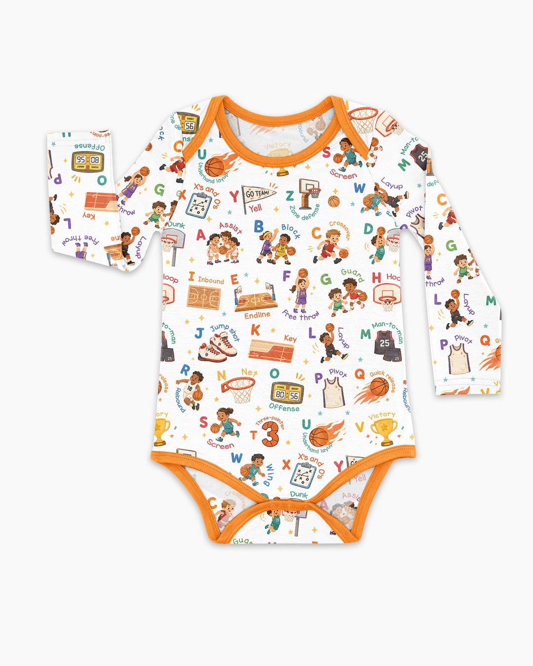 Basketball Alphabet Bamboo Bodysuit