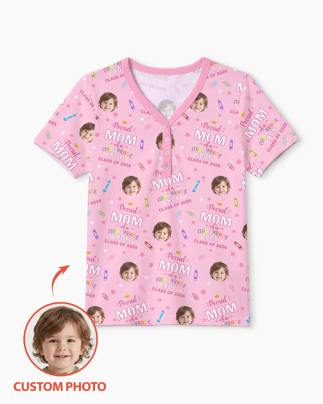 Proud Dad Mom Of Class Of 2026 Bamboo Women Short Sleeve Short Pajama Set