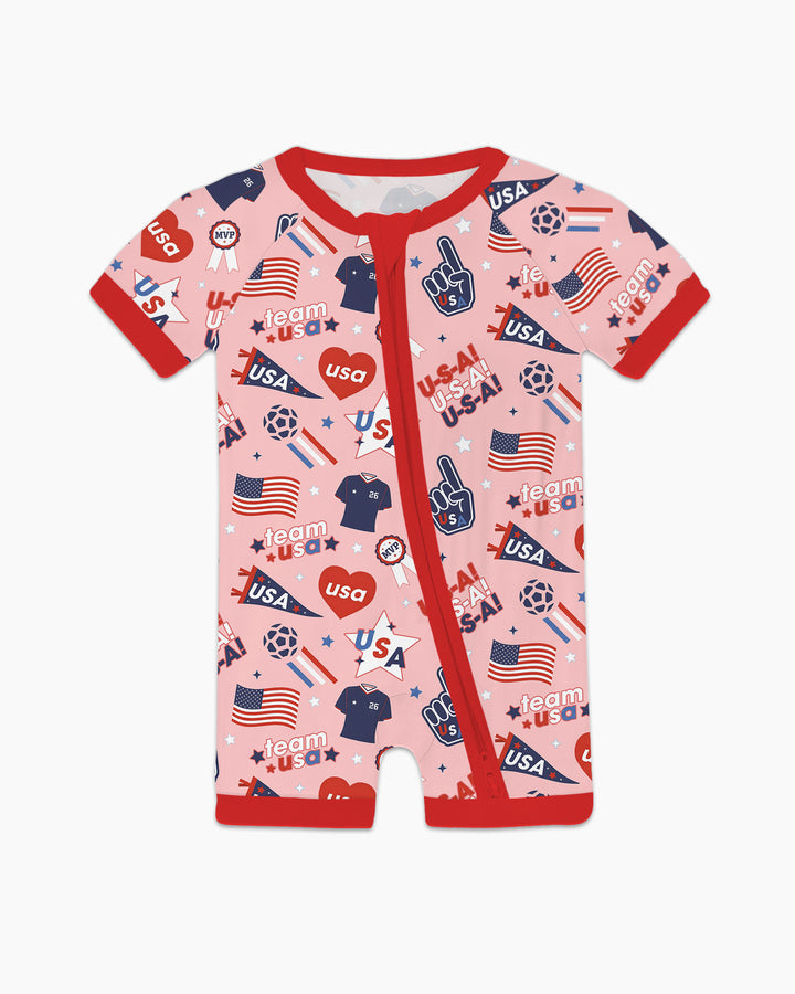 Soccer Party Team USA Bamboo Shorty Zippy