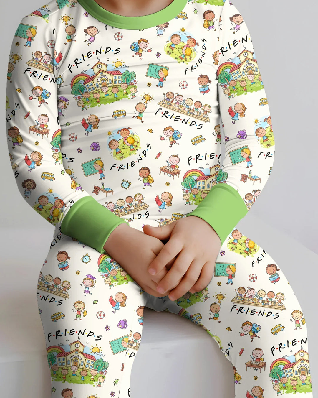 Template Bamboo Two Piece Long Sleeve Pyjamas Set