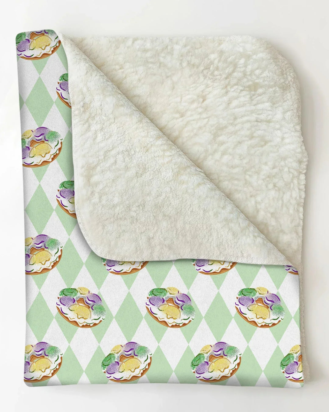 Mardi Gras Donut Bamboo Blanket