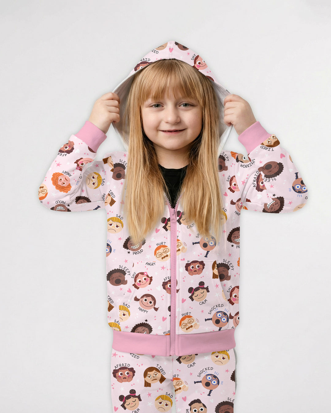 Feelings Vocabulary Bamboo Zip Hoodie