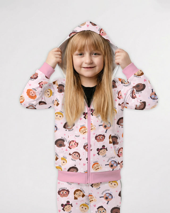 Feelings Vocabulary Bamboo Zip Hoodie