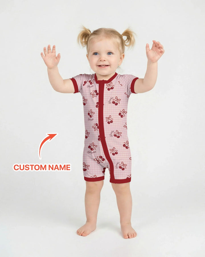 Cherry Mom and Me Bamboo Shorty Zippy