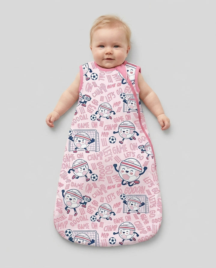 Happy Soccer Ball Family Matching Bamboo Sleep Bag