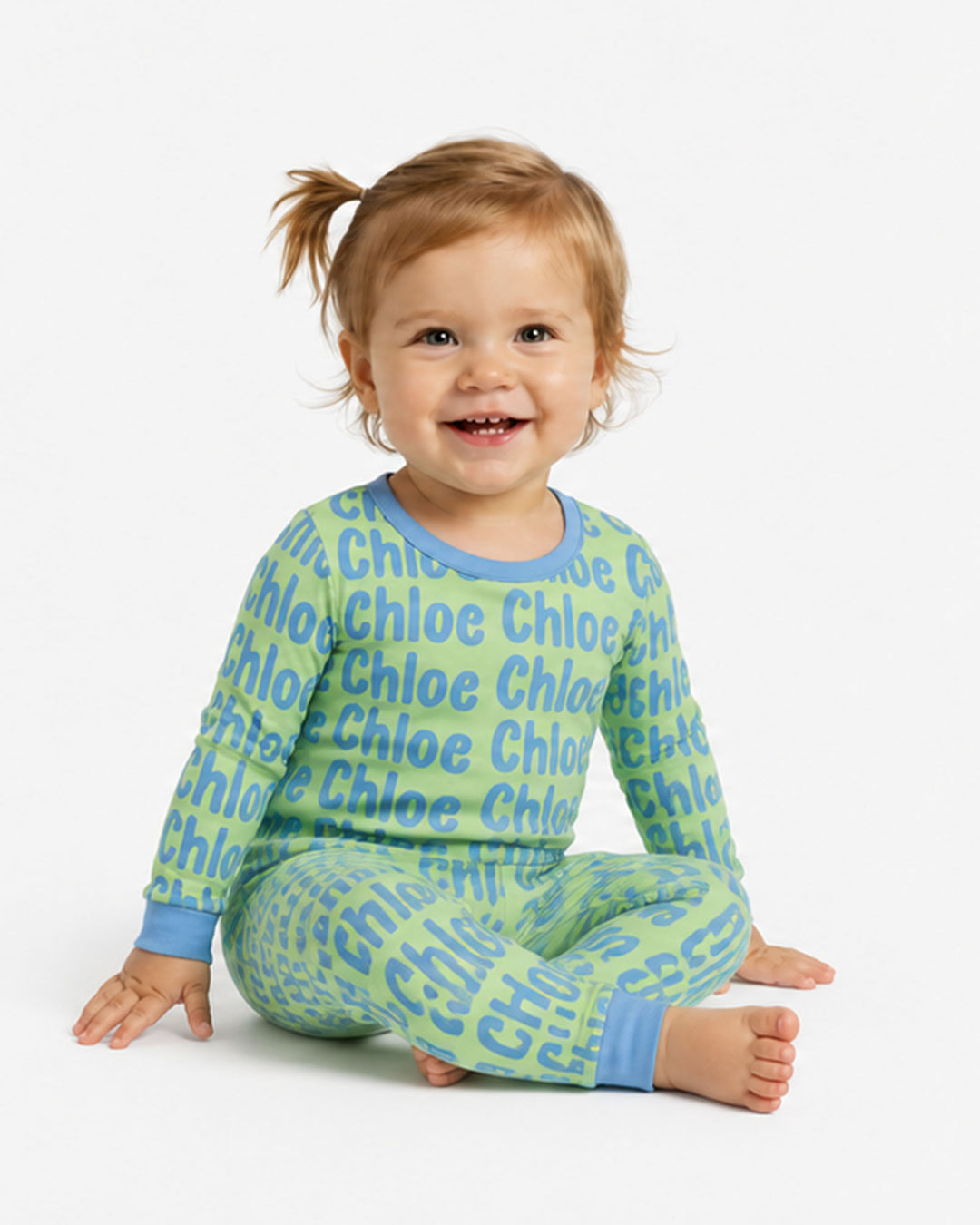 Little Letters Bamboo Two Piece Long Sleeve Pajama Set Bamboo Two Piece Long Sleeve Pajama Set