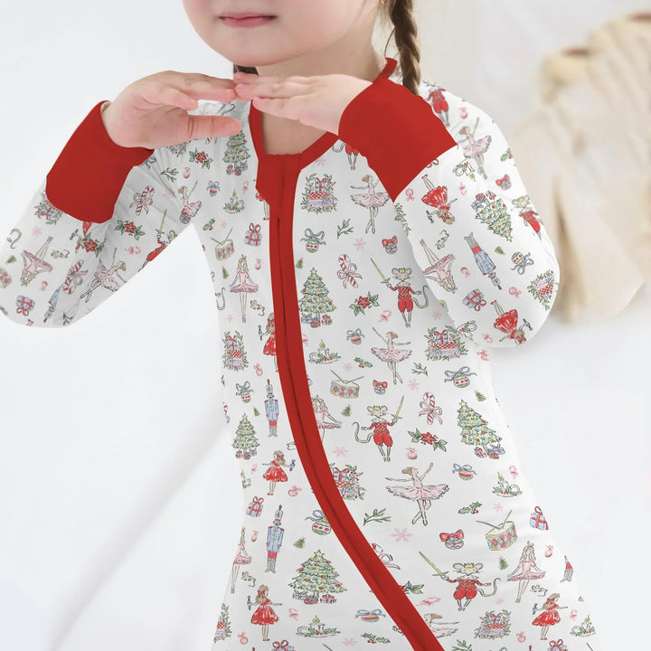 Sweet Nutcracker Holiday Matching Mom And Baby Bamboo Convertible Zippy
