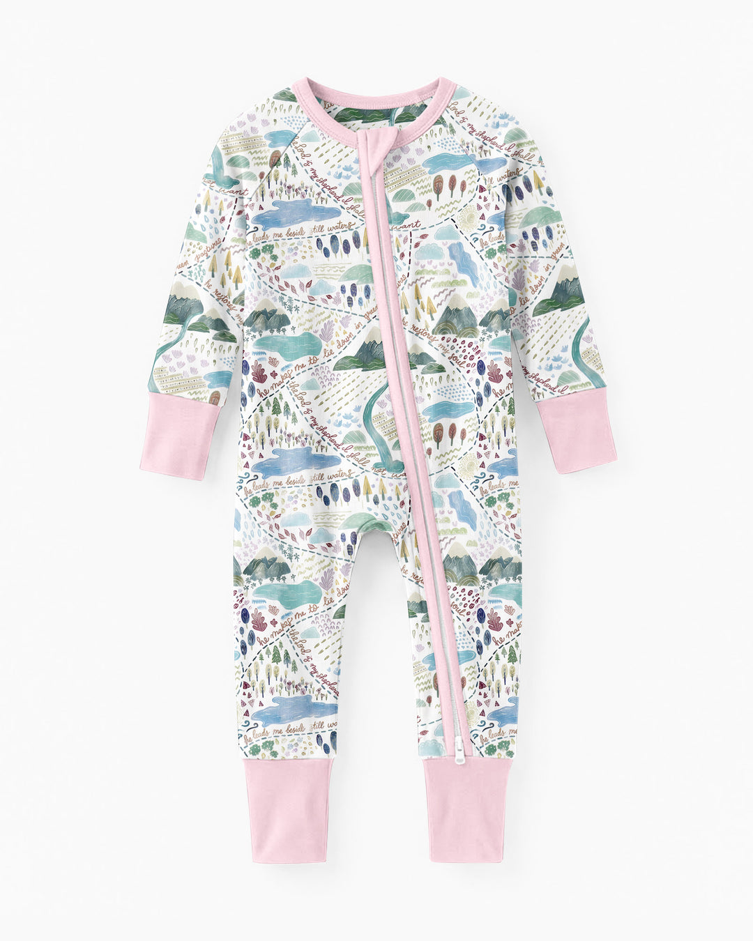 Whimsical Psalms 23 Map Bamboo Convertible Zippy