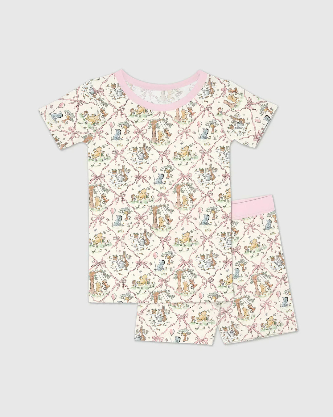 Spring Meadow Friends Bamboo Two Piece Short Sleeve Shorts Pajama Set