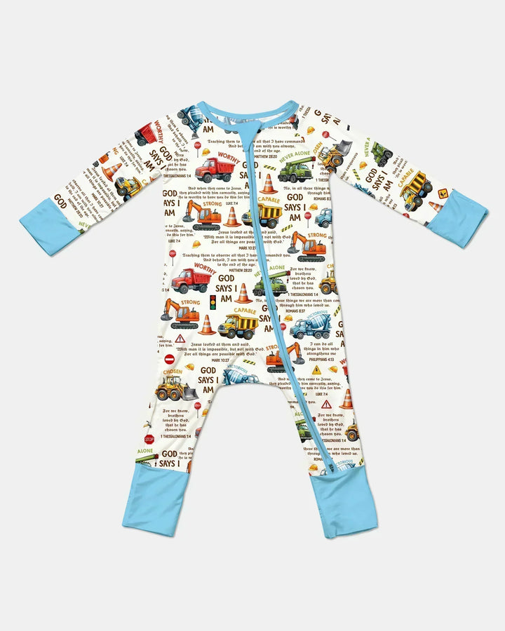 Bible Verse Construction Trucks Bamboo Convertible Zippy