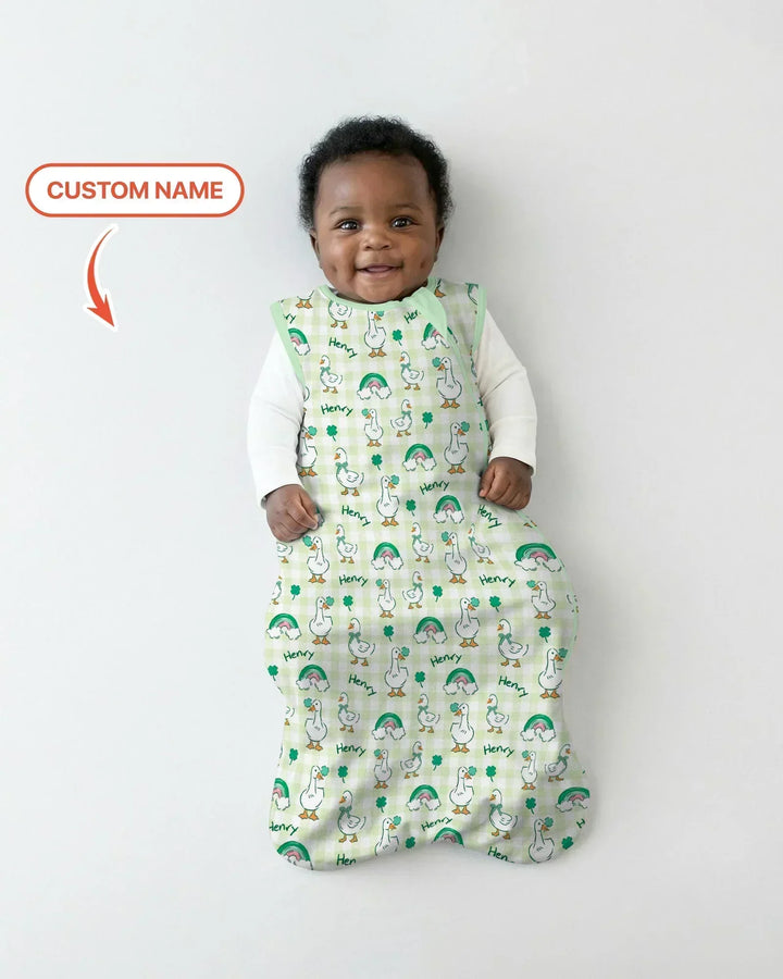 Custom Name Lucky Ducks Bamboo Sleep Bag