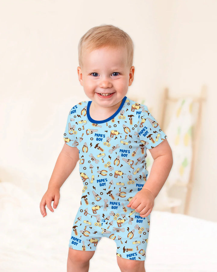 Fixer of All Things Dad Club Bamboo Two Piece Short Sleeve Shorts Pajama Set