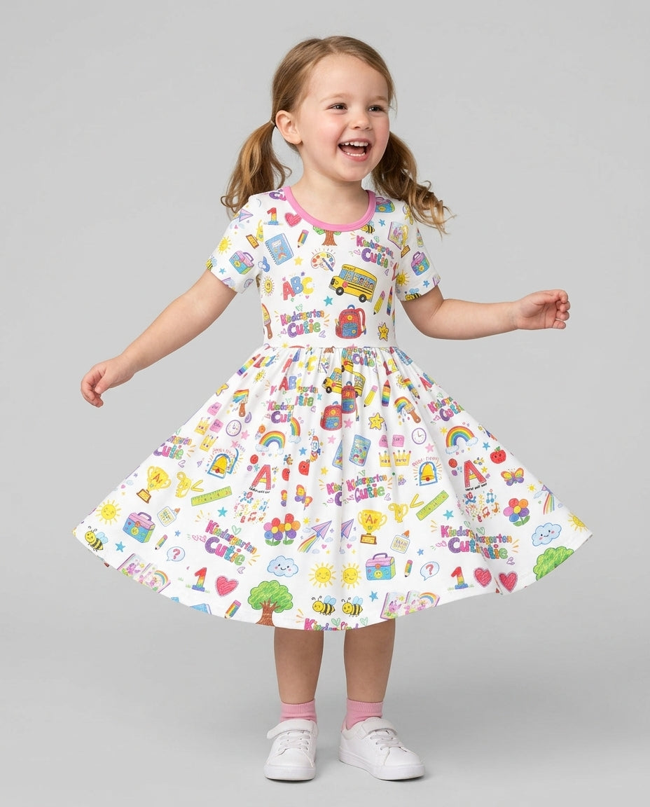 Kindergarten Cutie Bamboo Twirl Dress
