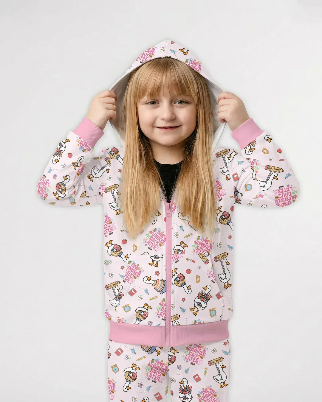 One Hundred Days Later Silly Goose Bamboo Zip Hoodie