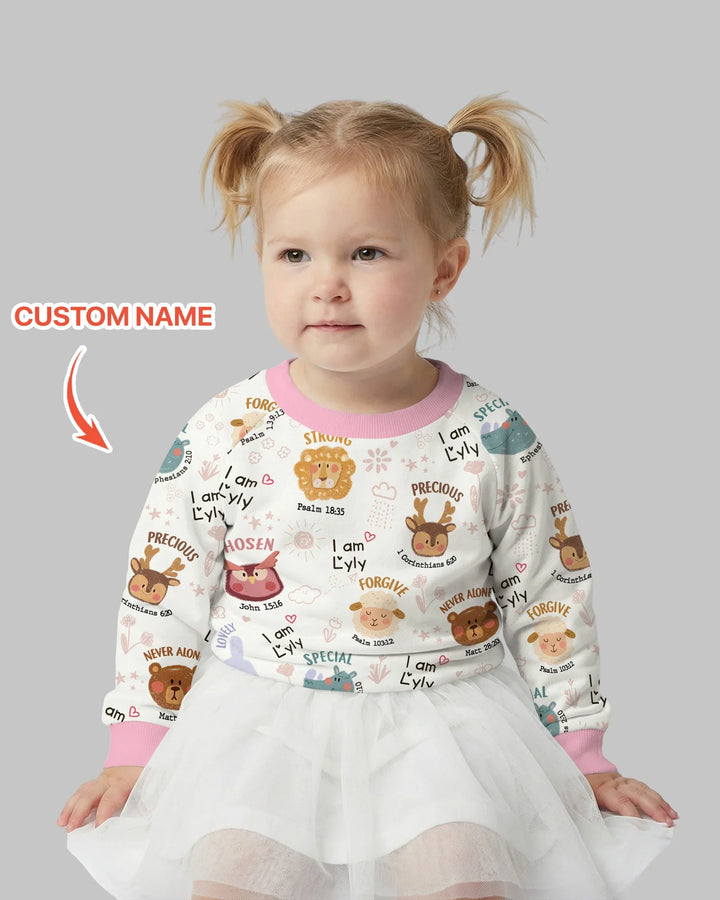 God’s Little Zoo Custom Name Bamboo Crewneck Sweatshirt