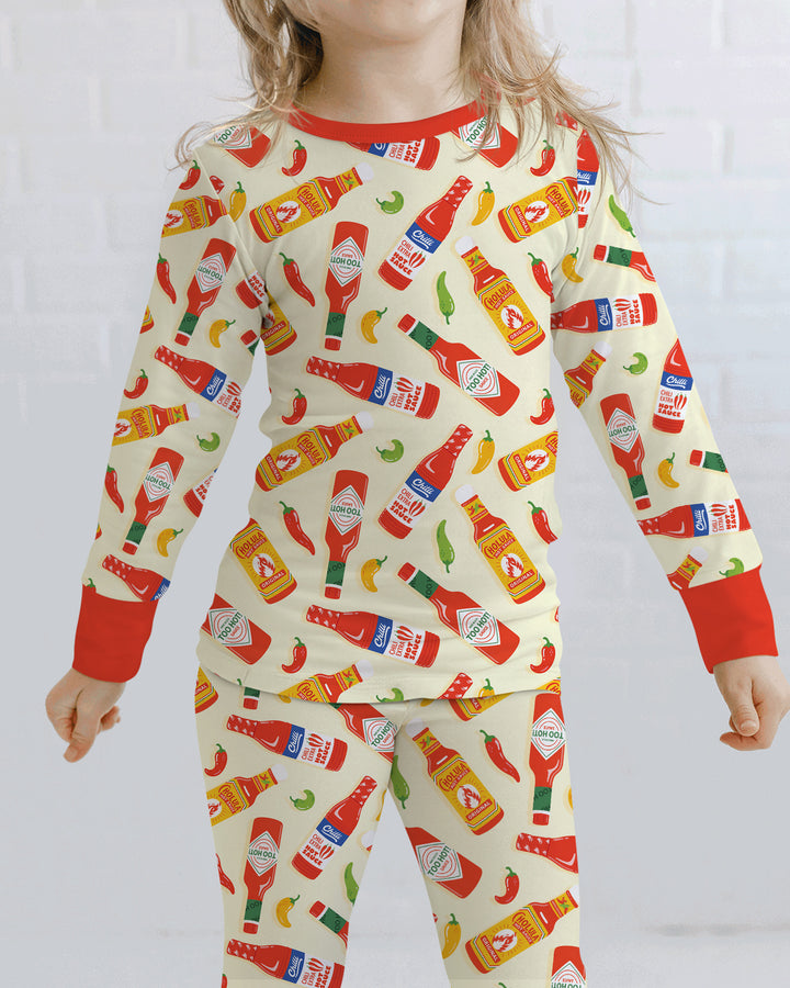 Spicy Sauce Bamboo Two Piece Long Sleeve Pajama Set