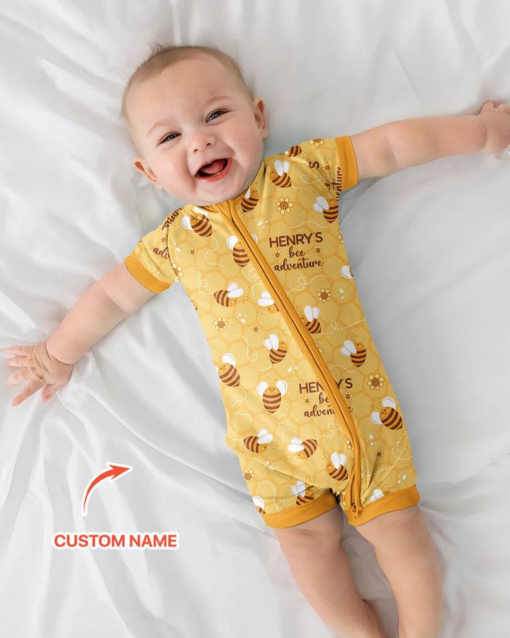Custom Name Bee Back To School Bamboo Shorty Zippy