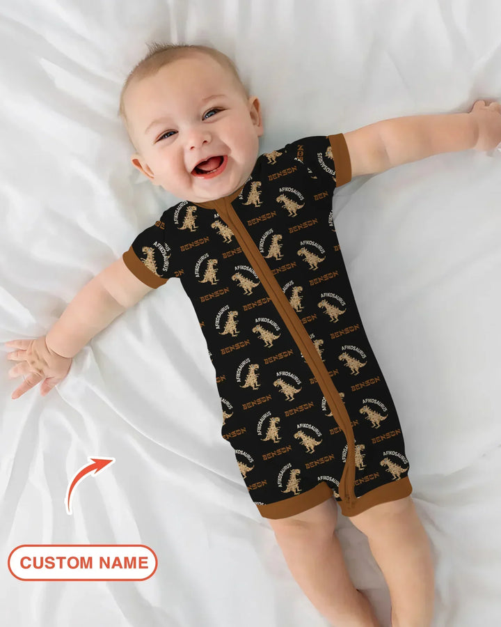 Custom Name Afikosaurus Bamboo Shorty Zippy