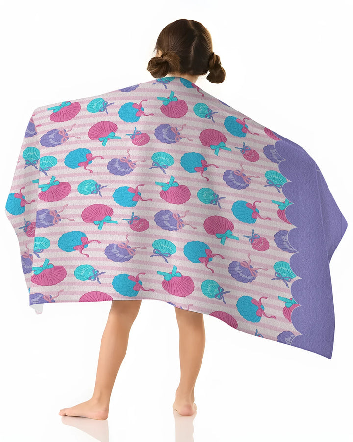 Seashell Dreams Stripe Bamboo Beach Towel