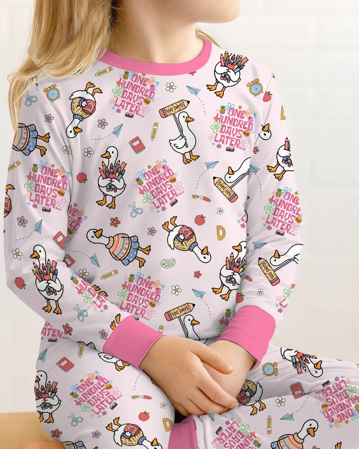 One Hundred Days Later Silly Goose Bamboo Two Piece Long Sleeve Pajama Set