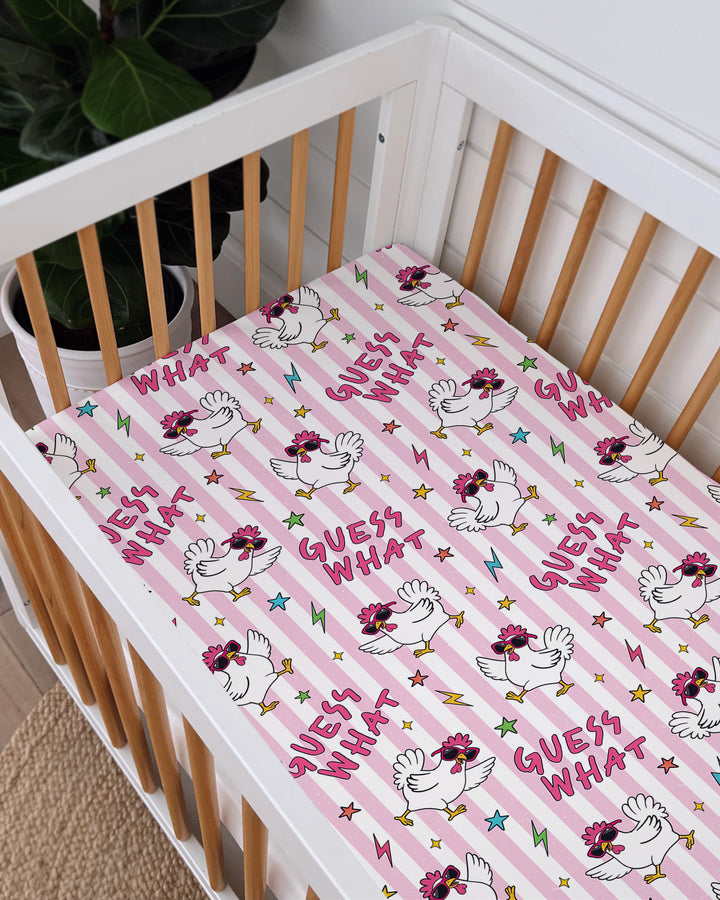 Guess What Chicken Butt! Bamboo Fitted Crib Sheet