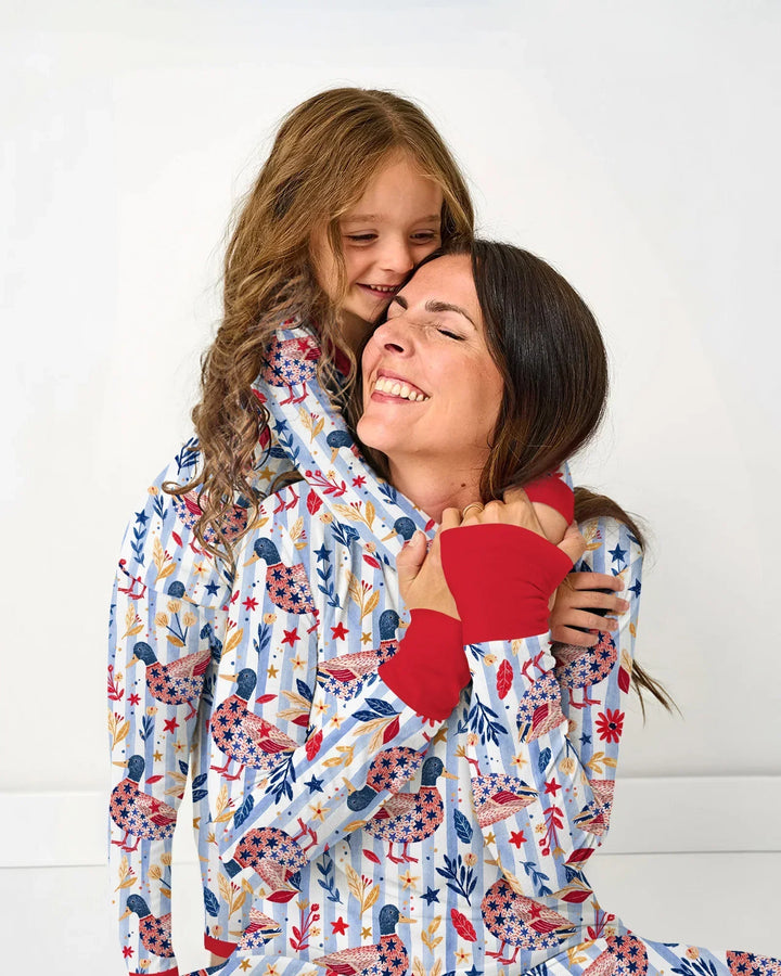 Patriotic Mallard Duck Bamboo Women Pajama Set