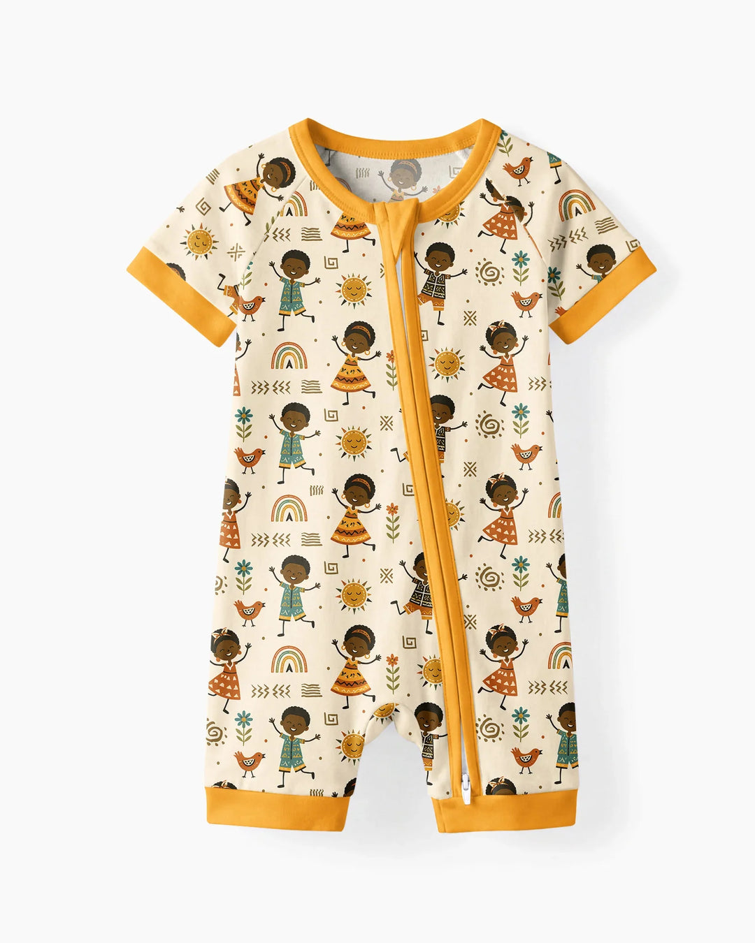 Cute African Heritage Bamboo Shorty Zippy