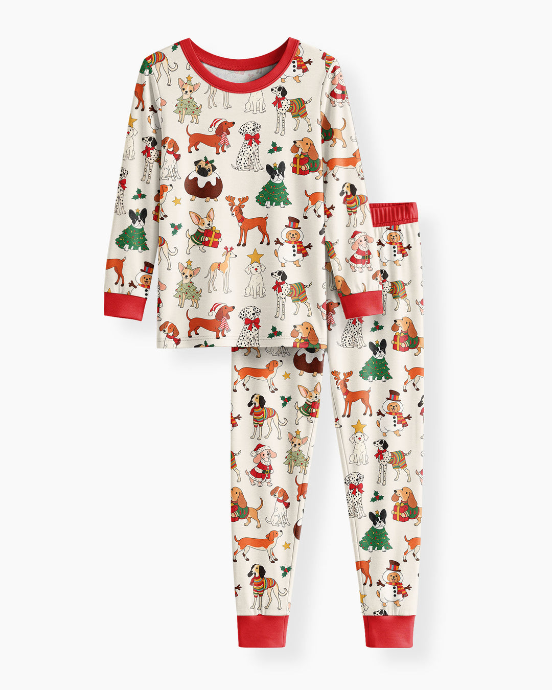 Santa Paws Parade Bamboo Two Piece Long Sleeve Pajama Set