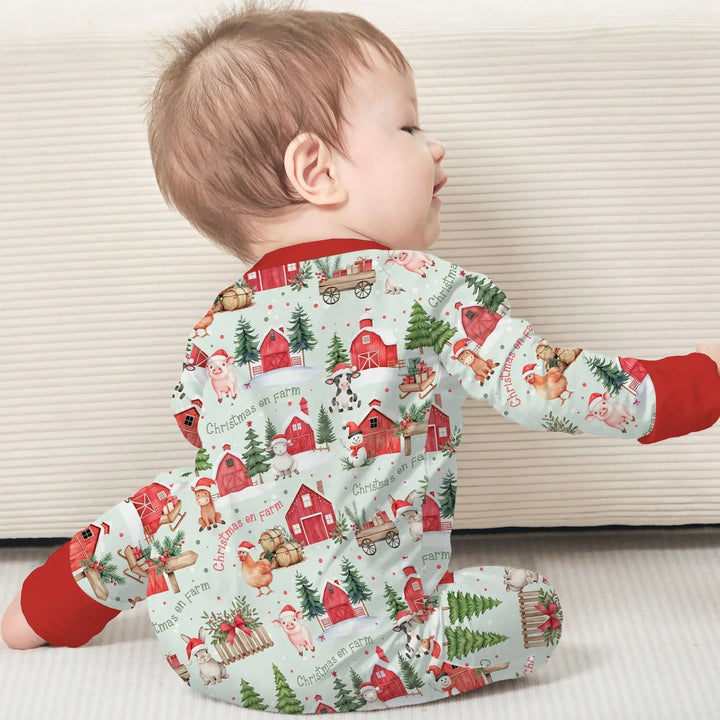 Christmas on Farm Bamboo Convertible Zippy