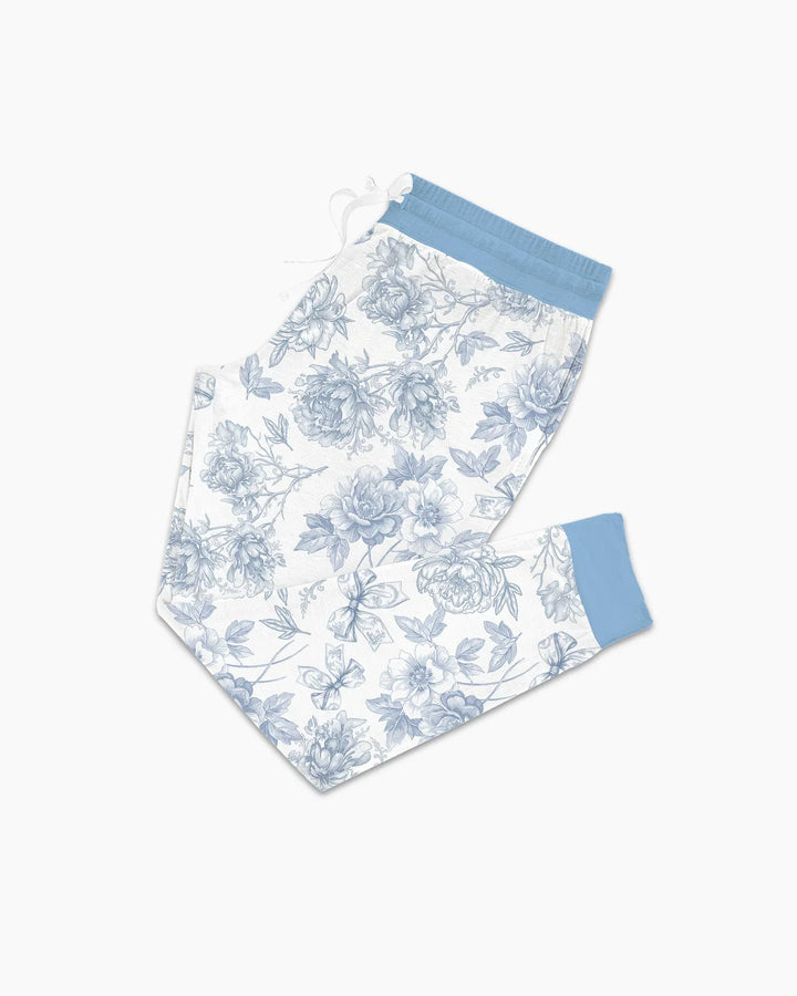 Custom Embroidered Mommy and Me Toile Matching Bamboo Women Pajama Set