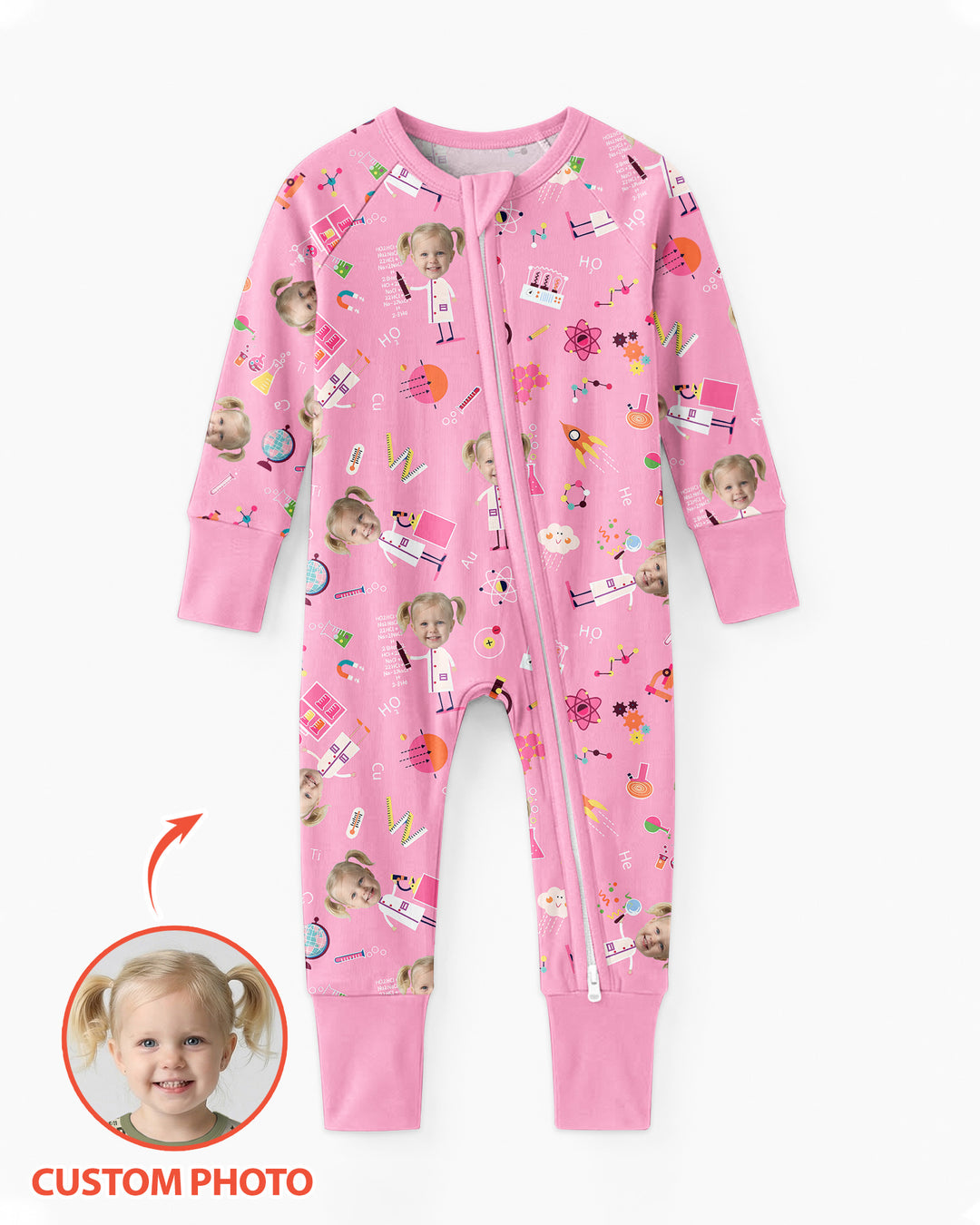 Custom Image Chemical Laboratory Bamboo Convertible Zippy