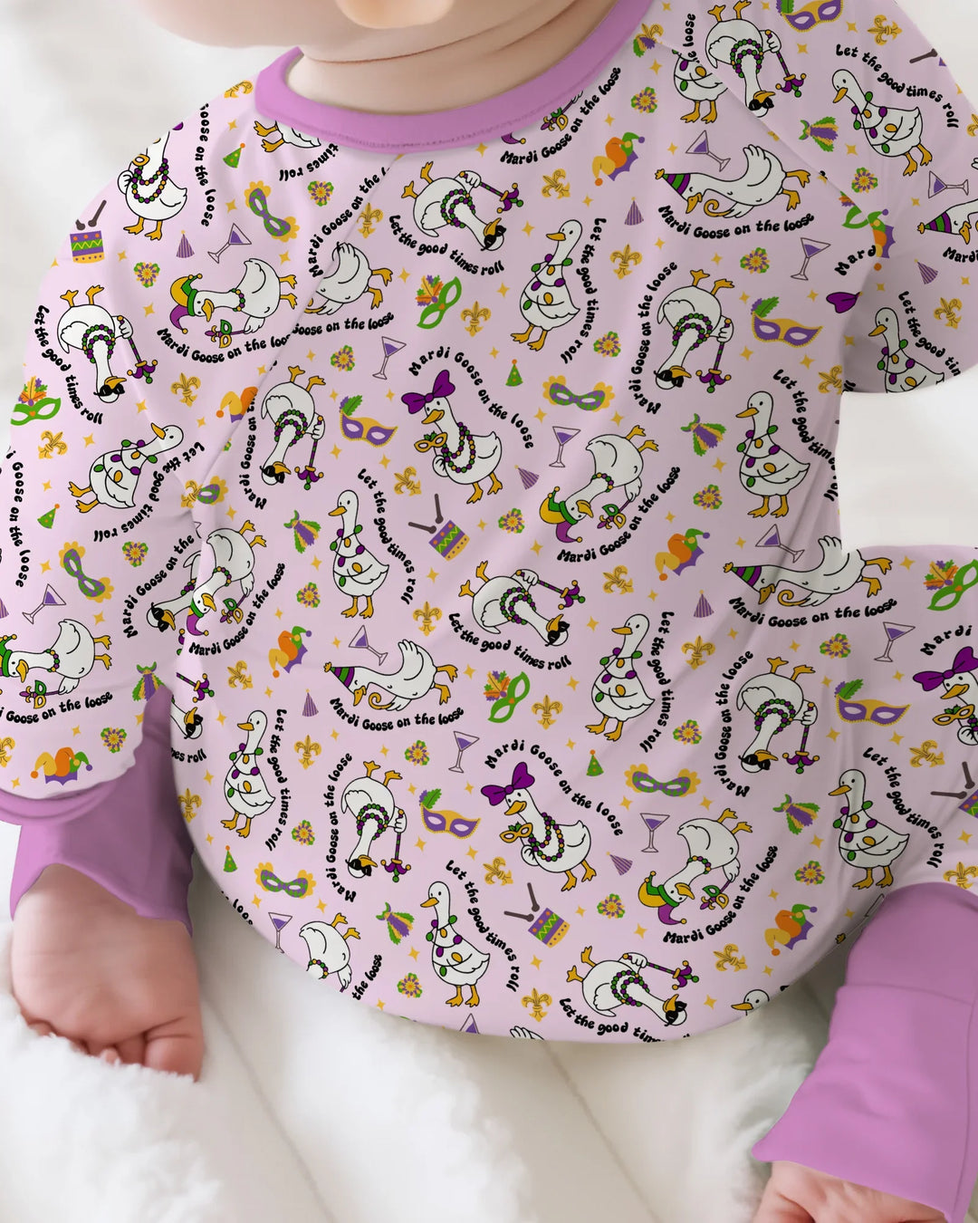 Mardi Gras Silly Goose Bamboo Convertible Zippy