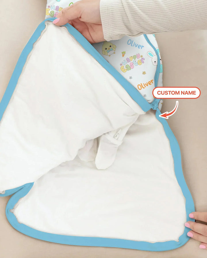 Custom name Happy Easter Bamboo Sleep Bag