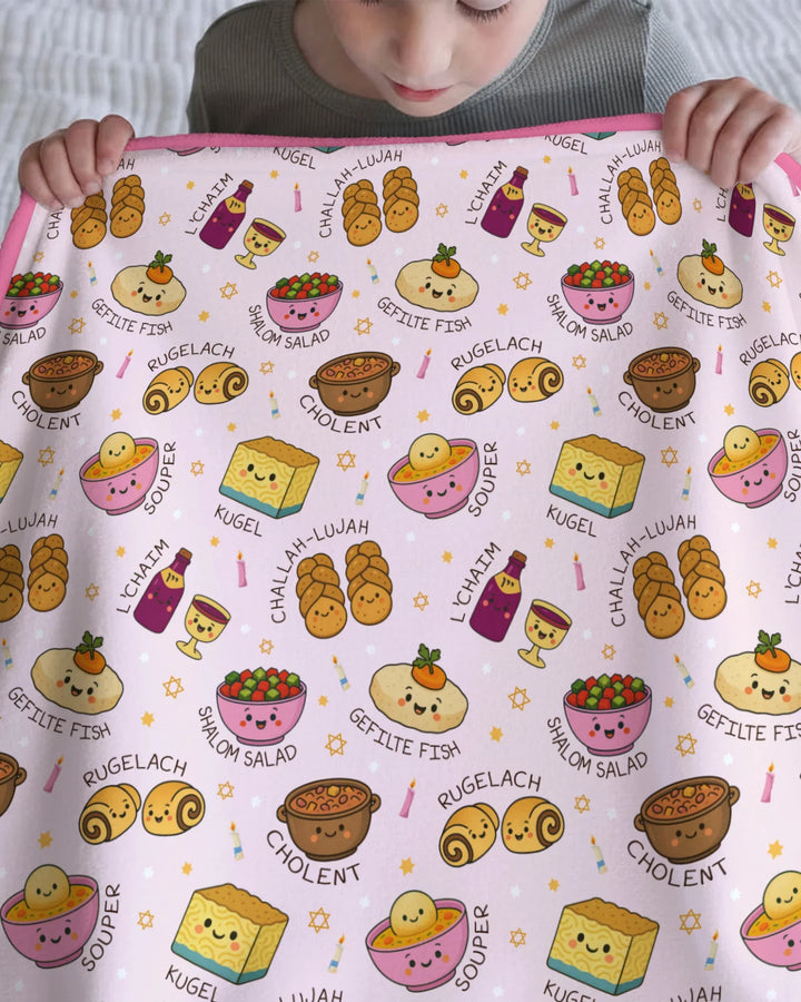 Shabbat Shalom Bamboo Blanket