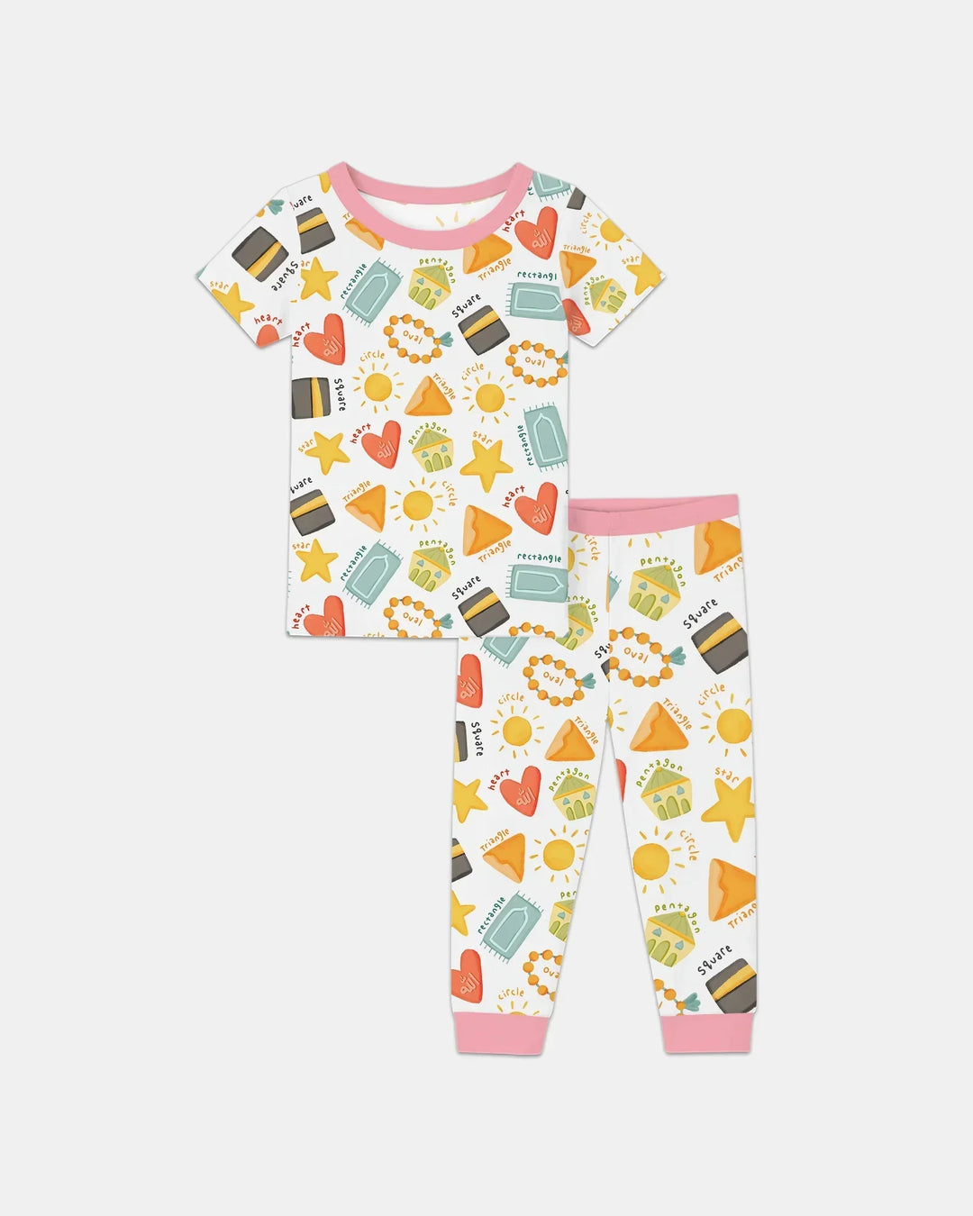 Islamic Shapes Bamboo Two Piece Short Sleeve Pajama Set