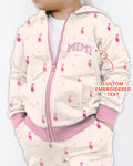Custom Embroidered Mommy and Me Matching Bamboo Zip Hoodie