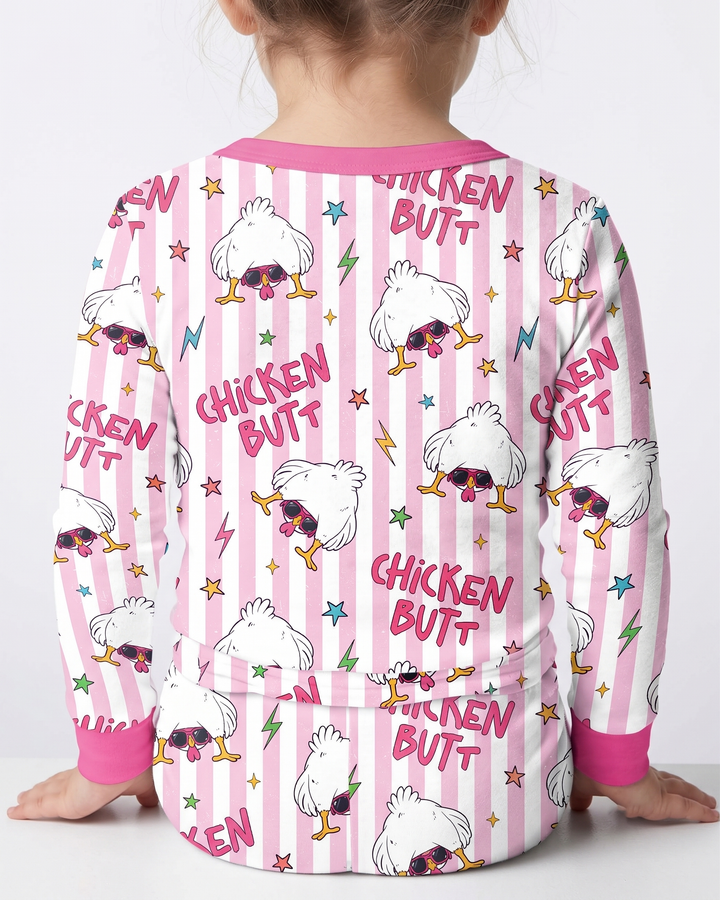 Guess What? Chicken Butt! Bamboo Two Piece Long Sleeve Pajama Set