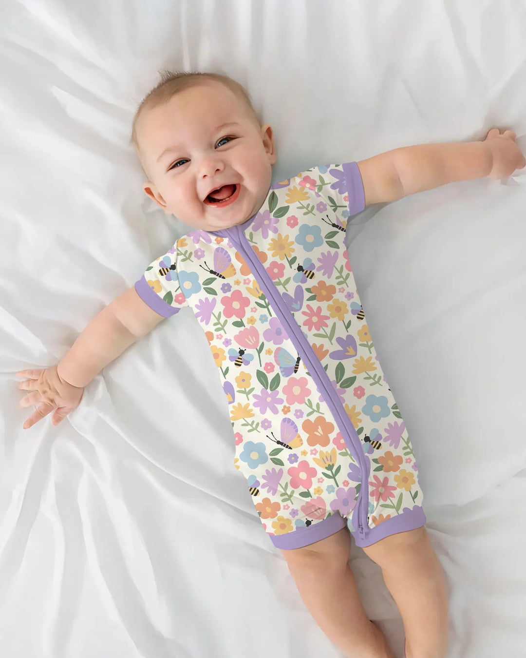 Flower Gardens Bamboo Shorty Zippy