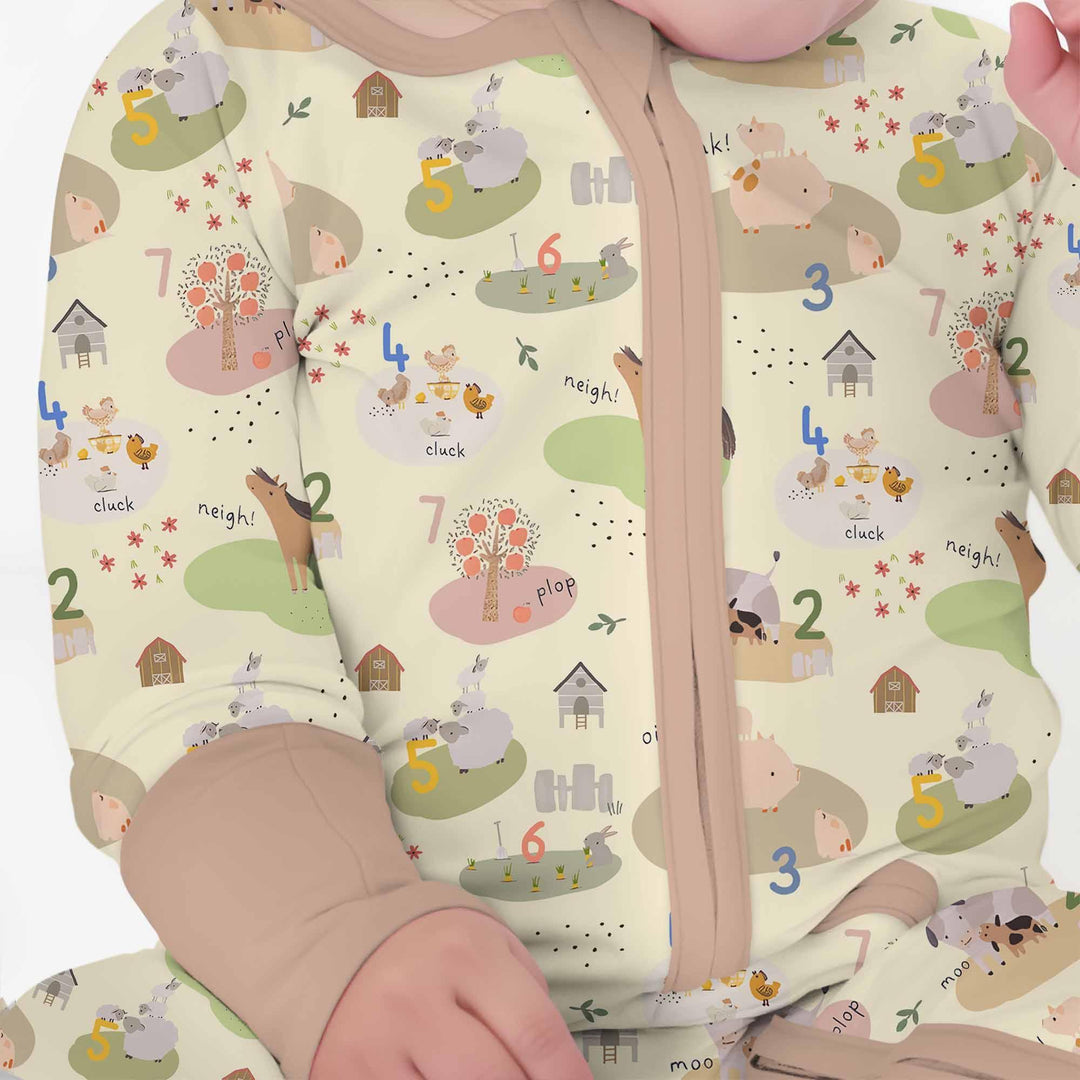 Farm Animal Counting Bamboo Convertible Zippy