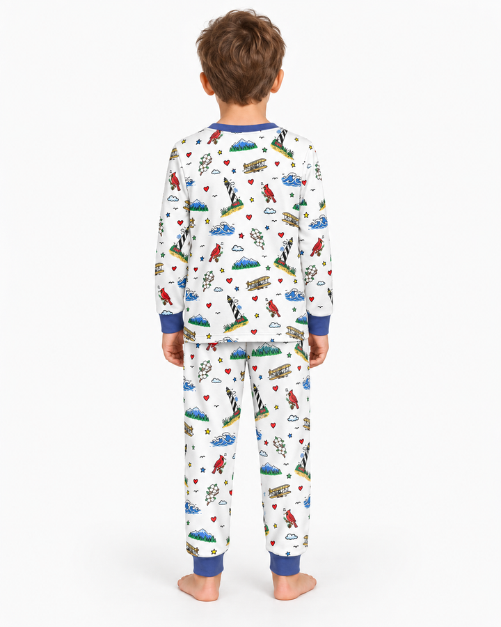 Someone in North Carolina Loves Me Bamboo Two Piece Long Sleeve Pajama Set