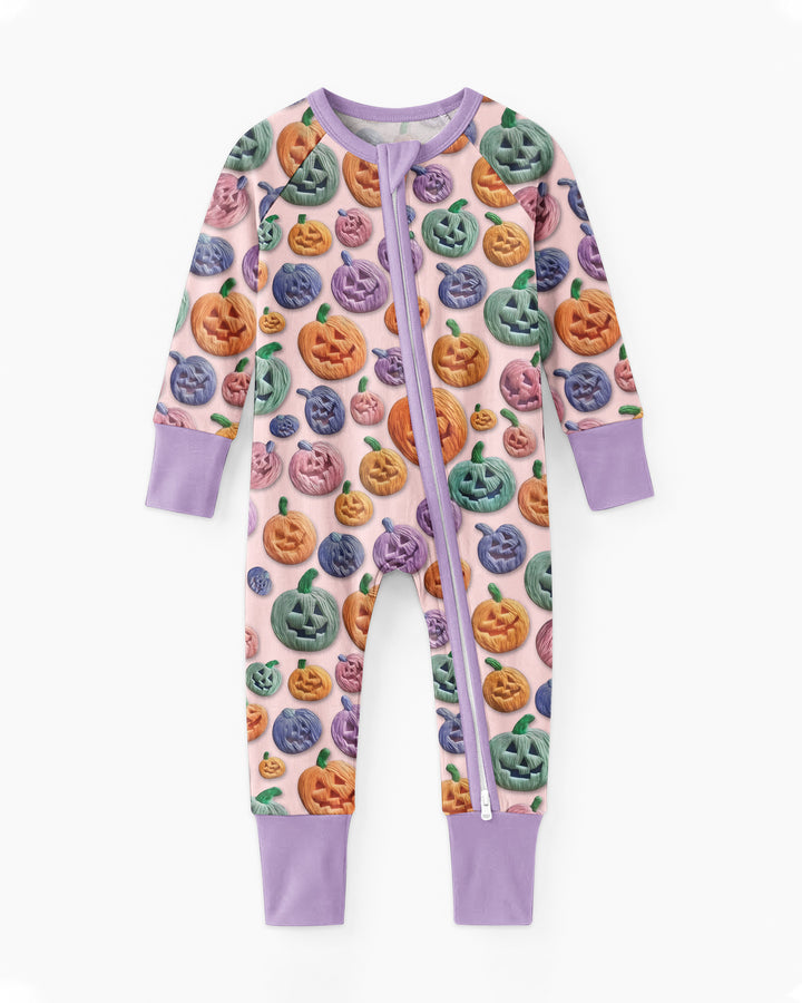 Happy Halloween Pastel Jack O Lanterns Bamboo Convertible Zippy