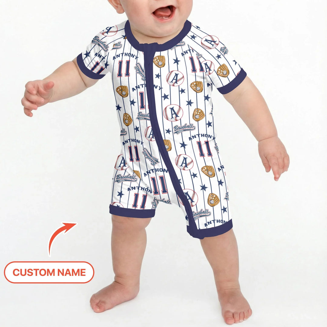 Custom Name Baseball Time Bamboo Shorty Zippy