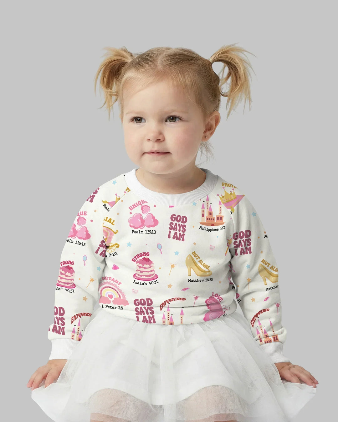 God Says I Am Girl Bamboo Crewneck Sweatshirt