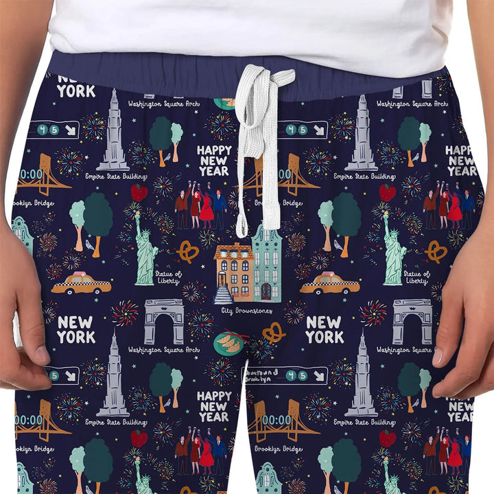 New York New Year Eve Bamboo Men's Pajama Set